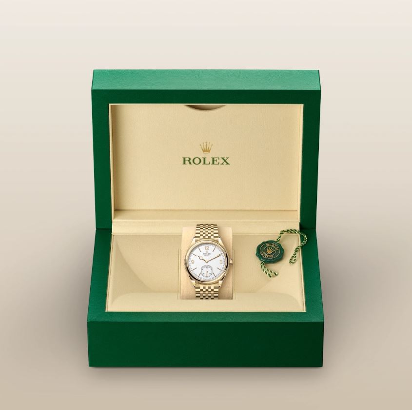 Rolex 1908 39 mm, 18 ct yellow gold, polished finish